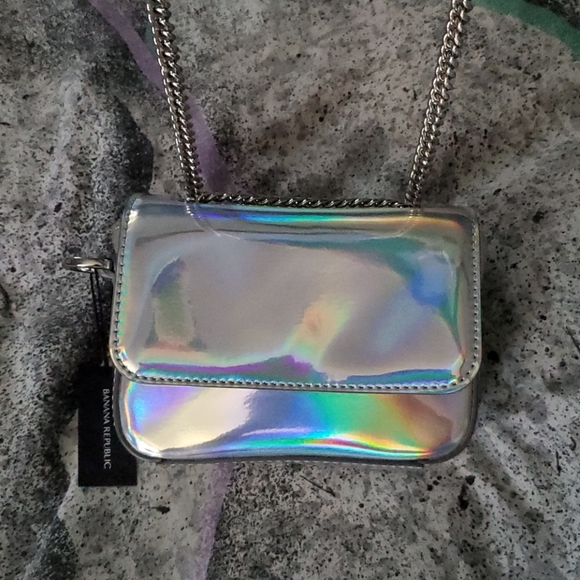 Banana Republic Handbags - BANANA REPUBLIC Holographic Mini Crossbody